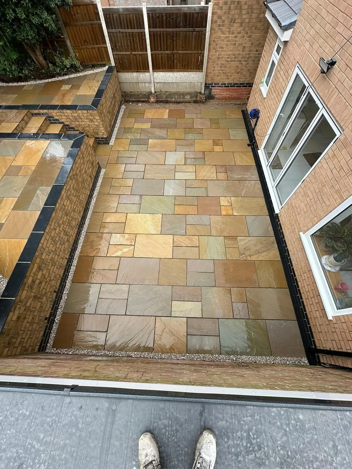 Indian sandstone patio