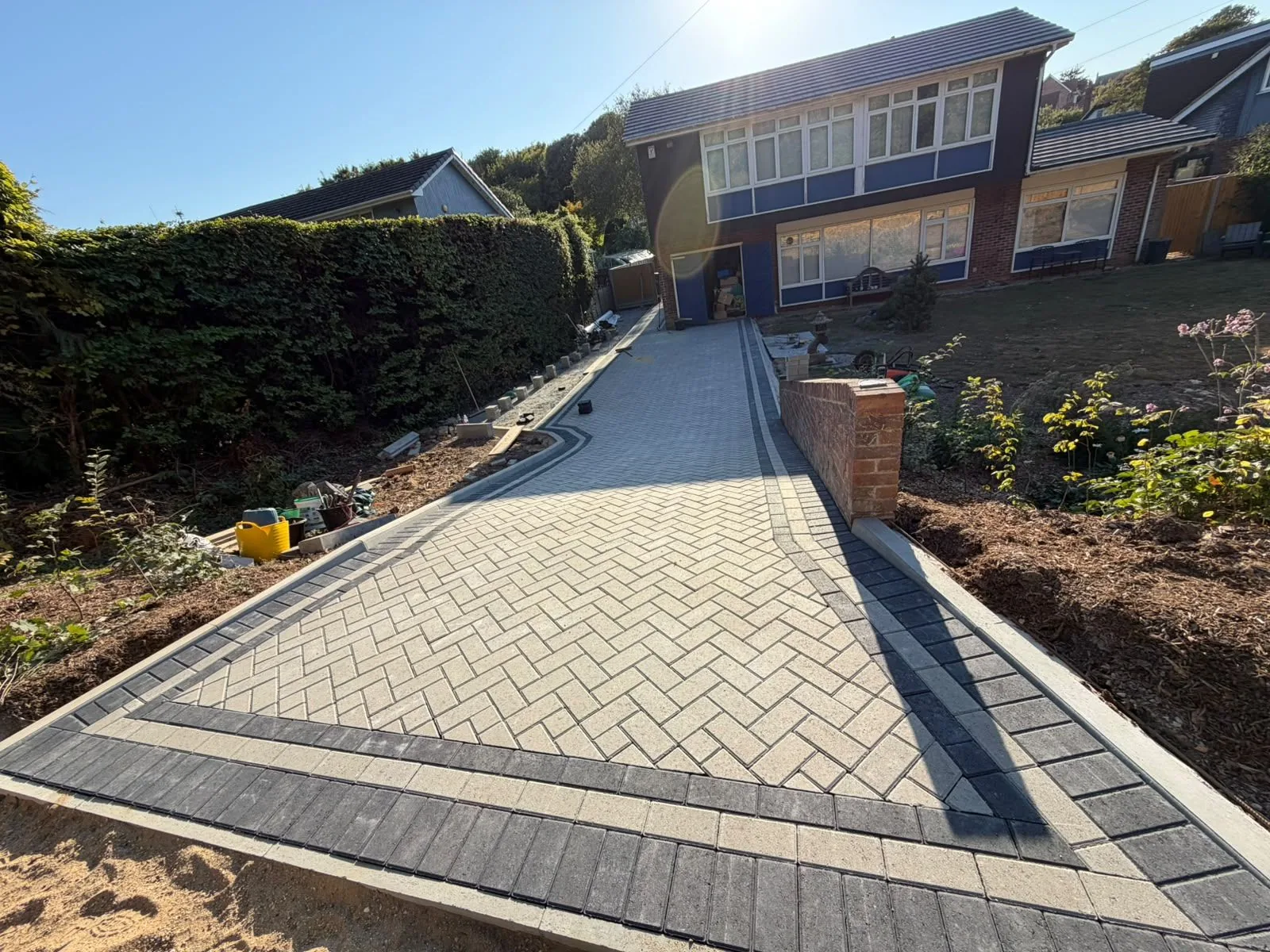 Block paving driveway